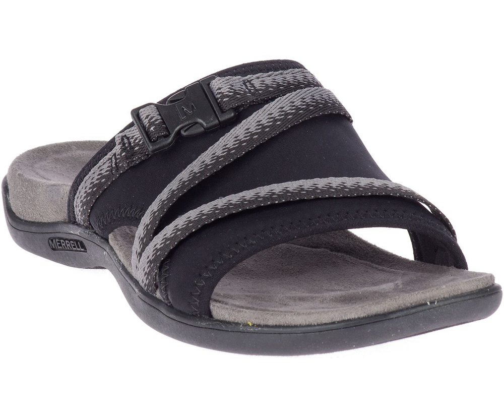 Merrell Sandaler Dame - District Muri Slide - Sort/Grå - JEB769854